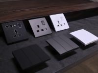 Nuevo Interruptor y Enchufe Eléctrico con Diseño Curvo y Sensación de Piel, Panel de PC, Enchufe de 13A para Hogar y Hotel