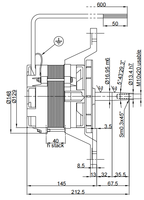 Moteur d'oven synchrone à condensateur monophasé 230V, moteur résistant aux hautes températures pour four rotatif à convection d'air chaud
