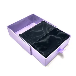 Embalagem ECO Caixa Deslizante Quadrada com alça de fita para Impressão de Gaveta de Papelão Rígido Embalagem Caixa Deslizante