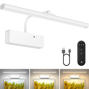 Wireless Picture <b>Lights</b> for Wall Rechargeable Battery with Remote, Art Lighting with <b>Timer</b> and Dimmable for Display, Gallery - Product Image 1