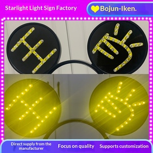<span class=keywords><strong>Wang</strong></span> Xiaobo Jun <span class=keywords><strong>Yi</strong></span> Xiao Passionsfrucht-Konzert Abschlussfeier Unterstützungs-Licht Individuelles Kopfband LED-Patch Ultra-Dünn Anpassbar - Product Image 4