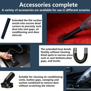 <strong>Handheld</strong> Car <strong>Vacuum</strong> Cleaner Strong Suction Portable Mini <strong>Vacuum</strong> for Car Home Dust Debris Cleaning with Multiple Nozzles - Product Image 3