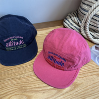 Gorra de béisbol coreana de PVC con visera plana, estilo urbano, hip-hop, deportiva, para primavera/verano, que protege del sol y estiliza el rostro para mujer.