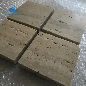 गैर पर्ची के लिए चीन थोक Honed सतह प्राकृतिक ग्रे Travertine टाइल फर्श