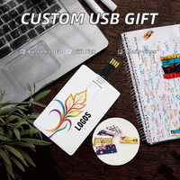 Clé USB KDATA en plastique OEM en gros, 16 Go, 32 Go, format carte de crédit, clé USB personnalisable avec LOGO, 64 Mo, USB 2.0, cadeau