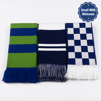 Écharpes de supporters de football pour équipes de ligue, écharpes en jacquard brodées personnalisées, fabricants de foulards tricotés en gros
