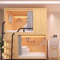 Lit superposé en bois à faible coût, gain de place, cabine de couchage, lit supérieur et inférieur pour les dortoirs du personnel, les appartements étudiants