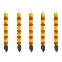 Guirlande décorative indienne en feuilles de mangue pour Halloween, célébrations festives, Jour des Morts mexicain, Noël, Saint-Valentin, en plastique