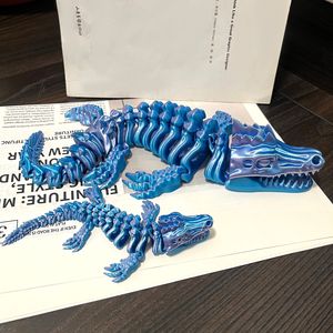 <span class=keywords><strong>Mosasaurus</strong></span> imprimé en 3D, monobloc avec articulations mobiles, modèle de dinosaure à mouvements libres, cadeau et ornement pour enfants - Product Image 3