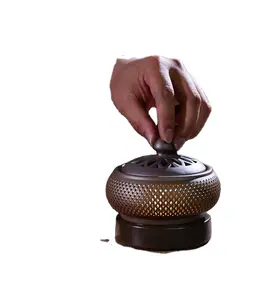 Gift sets Electric Incense Burner with Timer Ceramic Censer Frank incense Resin Burner, Bakhoor Burner Educes Essential Oil Lamp