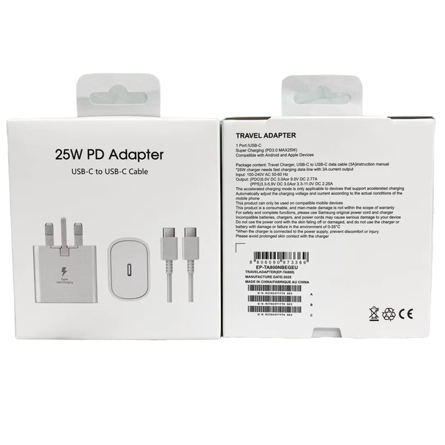 Industrial PD 3.0 25W QC3.0 USB-C Fast Charger with Type-C Cable & Multi-Plug Kit for Mobile Phones & Laptops