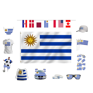 Drapeau de l'Uruguay en aluminium écologique imperméable avec logo personnalisé, article promotionnel pour les fans de football, vente chaude - Product Image 1