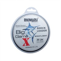 Senar Pancing Monofilamen Nylon Jepang Rikimaru Shock Leader Big Game X Super Smooth Casting Memory-Free untuk Ikan Mas