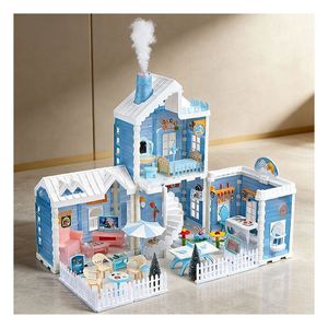 Casa de Juegos de Plástico para Contar Historias, Villa, Mansión, Juguete con Tobogán, Elevador, Muebles, Set de Juguetes, Regalo Creativo para Niños y Niñas - Product Image 6