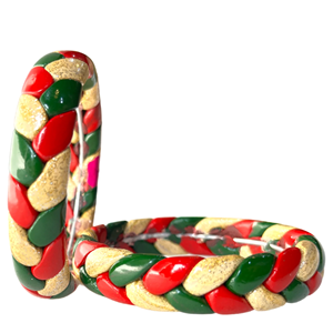 Handmade Danta Gems Jaipur Lac Bangle <b>Red</b> Green Cream Traditional Rajasthani Hindu Ethnic Jewelry Set Bridal Festive Everyday - Product Image 5
