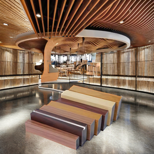 Trong nhà hiện đại trang trí kim loại tuyến tính trần nhôm vật liệu xây dựng vách ngăn Trần - Product Image 1