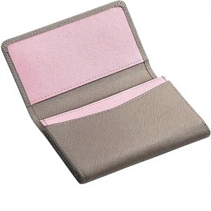 Women's Genuine Leather <b>Business</b> <b>Card</b> <b>Holder</b> Magnetic Closure Slim Large Capacity (50 <b>Cards</b>) Stain-Resistant Bi-Color <b>Card</b> 55g - Product Image 4