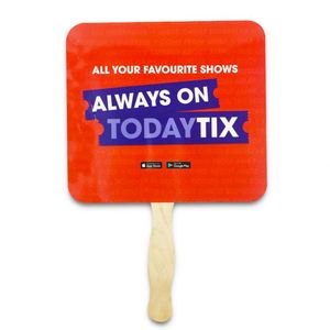 Éventail en papier personnalisé à prix abordable, impression couleur intégrale, design moderne, avec poignée en bois, pour événements, cadeaux d'affaires et souvenirs - Product Image 1