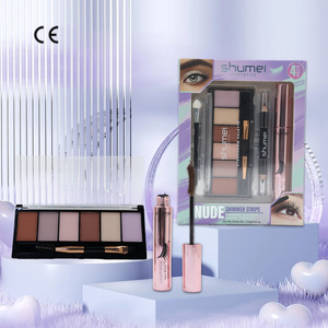Vente flash - Ensemble de <span class=keywords><strong>maquillage</strong></span> vegan <span class=keywords><strong>bio</strong></span> écologique tout-en-un pour femmes - Palette de fards à paupières multicolores - Boîte de pinceaux - Cadeau cosmétique - Product Image 5