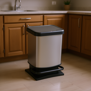 ROTHO Paso <b>Step</b> Trash Can 10L Stainless Steel <b>Kitchen</b> Waste Bin - Product Image 3