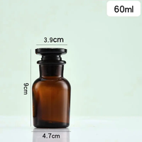 Bouteille de rangement en verre marron avec couvercle, pot botanique, Vase à fleurs, pot en verre ambre