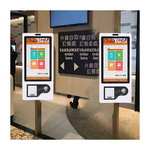 Crtlyself Service Ticket Payment Solution Wall Mounted Food Ordering Kiosk Touch Screen Ice Cream Kiosk