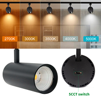 Projecteurs LED sur rail orientables à 360 degrés, 10W, 20W, 30W, en aluminium noir et blanc, très demandés