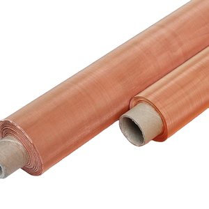 Copper Wire Mesh Roll Woven <b>Orange</b> Color Decoiling Service Available - Product Image 4