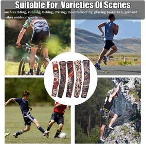 Manchon de tatouage de <span class=keywords><strong>bras</strong></span> de fleur sans couture pour l'équitation en plein air, manchon de protection solaire, manchon de tatouage d'équitation, couleur en option, croisé - Product Image 6