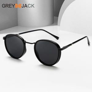 Gafas de Sol Redondas Greyjack, Montura Negra TR90, Polarizadas UV400, Estilo Urbano Unisex - Product Image 2