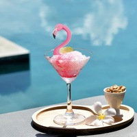 24 Stück rosa Flamingo-Cupcake-Topper, tropische hawaiianische Kuchendekoration, Picks für Babyparty, Geburtstagsparty-Dekoration