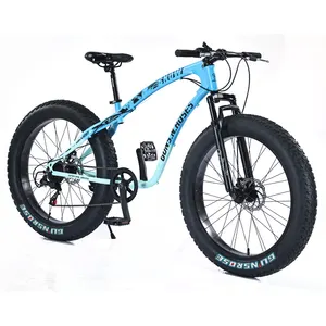 热卖MTB自行车自行车26英寸高碳钢车架脂肪轮胎成人山地自行车