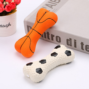 Eco-friendly Latex Squeaky <b>Dog</b> Toys Sound Bone Basketball Interactive Chicken Flavor Indoor Use 40g - Product Image 3