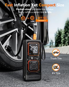 WOLFBOX MegaFlow24 เครื่องสูบลมยางรถยนต์แบบพกพาไร้สาย 150PSI สำหรับยางรถยนต์ พร้อมเกจวัดดิจิตอล - Product Image 2