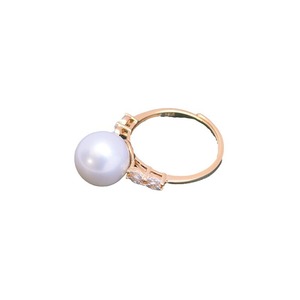Bague en argent S925 avec perle ronde blanche de 10-11 mm de Zhuji Danshui, forte luminosité, faibles défauts, vente en gros - Product Image 5