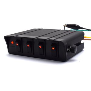 กล่องสวิตช์โยก 4 ช่อง Yuhe YH-DH4-H พร้อมไฟฉุกเฉินแบบสโตรบ 12V แผงควบคุมแบบท็อกเกิล - Product Image 3