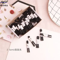 Vente chaude mode noir métal U pince à cheveux Simple élégant vie quotidienne accessoire épingles à cheveux invisibles pour la décoration de cheveux de fille