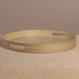Plateau de service en rotin tissé à la main |   Écologique, durable, compatible lave-vaisselle, finition thermolaquée, multifonction, portable - Product Image 1