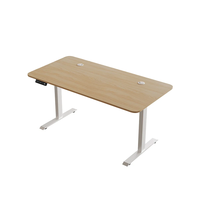 Bureau d'ordinateur moderne en bois convertible Wquantum AY-4, bureau de travail à domicile commercial, bureau debout réglable en hauteur à double moteur
