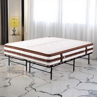 Lit pliant d'hôtel de style moderne canapé-lit portable avec cadre en métal matelas éponge simple pour chambre à coucher