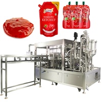 Machine de remplissage et de bouchage automatique à 6 buses pour sachets souples, pour sauces, jus, shampoings et liquides chimiques, avec composants à engrenages