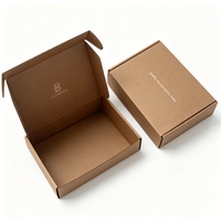 Boîte d'expédition en carton ondulé en papier kraft avec logo imprimé, boîte d'expédition pour bijoux, bracelets, boucles d'oreilles, colliers, emballage écologique