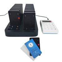Sistema de Llamada Inalámbrico para Cafetería, 20 Mini Buzzers Impermeables con Vibración, Sistema de Llamada para Restaurante