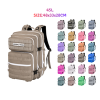 Sac à dos de voyage tactique 45L, approuvé par les compagnies aériennes avec poche pour bagages, compatible TSA, compartiment pour ordinateur portable 17'', sac de voyage urbain
