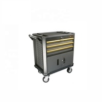 Ensemble de chariot à outils OEM 198 pièces, réparation rapide, jaune + noir, 7 tiroirs, 34x68cm