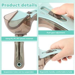 Utensilios de Cocina Ecológicos de 5 Piezas, Cucharas Medidoras Ajustables, Cuchara para Azúcar, Taza Medidora de Harina, Cuchara Medidora para Repostería - Product Image 2
