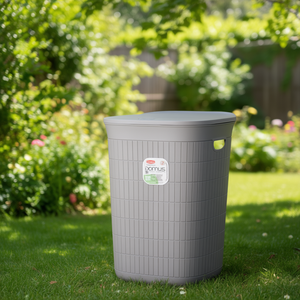 Porta biancheria plastica riciclata (50Lt) DOMUS HOME COLLECTION Greige 90201 - Product Image 3