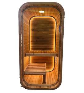 Traditionele Hemlock Moderne Sauna Elektrische Kachel Verre Infrarood Verwarming Droge Stoom 2 Persoons Capaciteit Grote Ramen voor Welzijn - Product Image 1