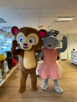 Costume de mascotte en peluche hippopotame gris unisexe pour adulte Blue Sky pour Halloween et usage commercial
