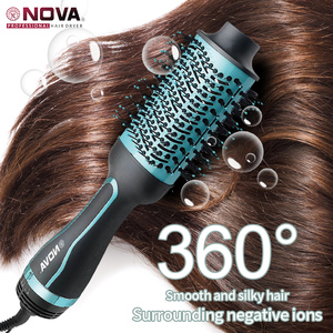 Sèche-cheveux peigne, sèche-cheveux haute puissance, peigne <span class=keywords><strong>à</strong></span> air chaud double usage pour le bouclage et le lissage, peigne volumisant, lisseur de cheveux - Product Image 5